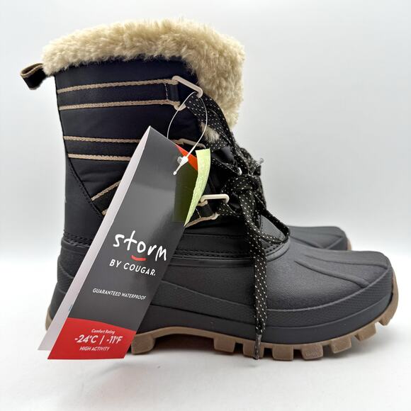 Storm by Cougar Womens Fresno Snow Boots US 7 EU 37 Black Waterproof NIB - Picture 2 of 11